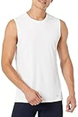 Amazon Camiseta Deportiva, Ligera y Elástica de Secado Rápido, Muscle Fit Hombre, , M