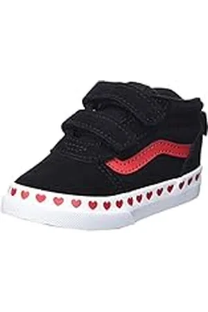Vans Ward Mid V, Zapatillas para Unisex niños, (Heart Foxing) black/white, 17 EU