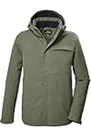 Killtec Hombre Chaqueta funcional/chaqueta de exterior con capucha con cremallera KOW 5 MN JCKT, oliv, S, 41844-000