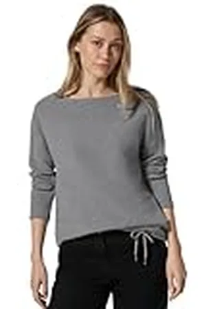 CECIL B322381 Tos Shiny-Camiseta otomana, Platinum Grey Mel, M Mujeres