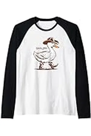 Candis Raechelle Designs Pato vaquero, Quack, todos ustedes. Camiseta Manga Raglan