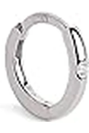 SINGULARU Pendiente Suelto Aro Klein Spark M. de Ley 925 con acabado de Baño en Rodio y Circonita. Aro con Cierre congo/click.. Joyas para Mujer