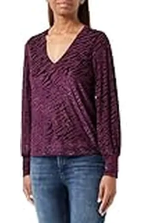 VILA Vimaxa V-Neck L/S Top Blusa de Manga Larga, , S para Mujer