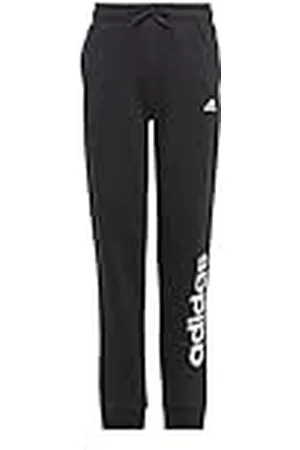 adidas Niñas Essentials Linear Logo Pants, Black/White, 9-10 Years