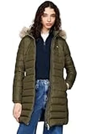 Tommy Hilfiger Abrigo de Plumas Mujer Essential Hooded Down Coat con Piel Sintética, , XS