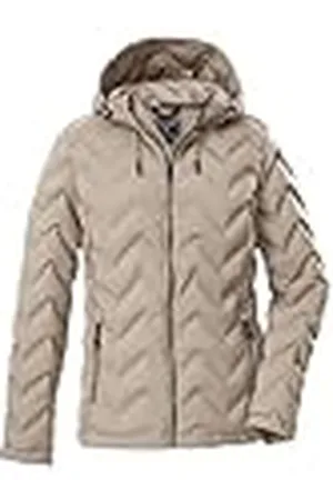Killtec Kow 23 WMN QLTD JCKT 43305-000 - Chaqueta acolchada para mujer (aspecto de plumón, con capucha, talla 44), color gris