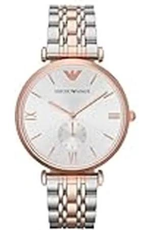 Emporio Armani Reloj Hombre, Movimiento de cuarzo, 40mm Caja de acero color oro rosa con correa de acero, AR1677