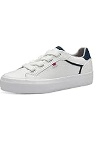 QS by s.Oliver 5-23644-42, Zapatillas Mujer, Blanco/Azul Marino, 37.5 EU