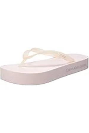 Calvin Klein Jeans Mujer Flip Flops Chanclas, Rosa (Peach Blush/Oyster Mushroom), 39 EU