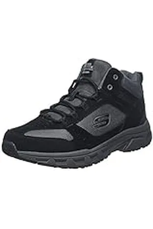 Skechers OAK CANYON IRONHIDE, Zapatillas altas para Hombre, Black Suede/Mesh/Pu/Charcoal Trim, 44 EU