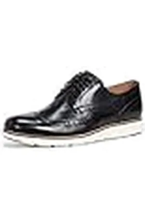 Cole Haan Original Grand Wingtip Oxford Zapatos de cordones oxford Hombre, Negro (Black Leather/White Black/White), 41 EU