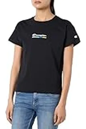 Champion Legacy Graphic Shop W-Authentic Since S/S Crewneck Camiseta, , M para Mujer