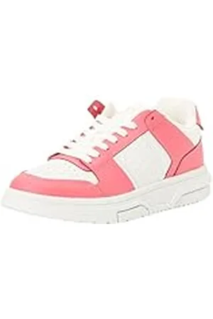 Tommy Hilfiger TJW Skate Sneaker Mat Mix EN0EN02501, Zapatilla con Suela Cupsole Mujer, Rosa (Pink Alert), 39 EU