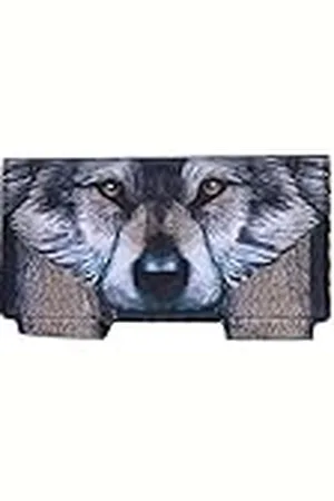 Nemesis Now Lisa Parker - Cartera con diseño de Lobo guardián en Relieve, 18,5 cm, Piel sintética, Cierre de Efecto 3D, múltiples Ranuras para Tarjetas y Monedas, Espacioso y Elegante