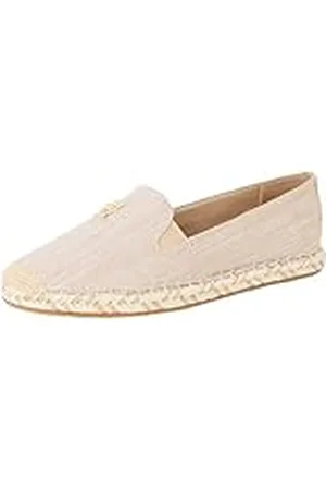 Tommy Hilfiger Alpargatas Mujer Chambray con logotipo, Beige (Horseradish), 39