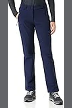 Jack Wolfskin Pantalones de Softshell para Mujer Activate Thermic Pants para Mujer, Cortavientos e Impermeables, Muy Transpirables, elásticos, Color Azul, Talla 34