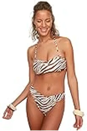 Trendyol V Corte Seis Parte Inferior de Bikini, Multicolor, 34 para Mujer