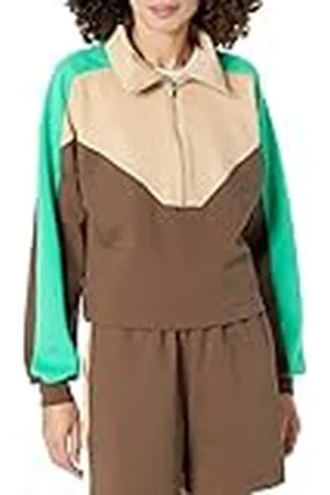 THE DROP Sonya Half Zip Sweatshirt Sudaderas, Grano de café, 4XL Grande