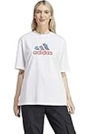 adidas Mujer Flower Pack Badge of Sport tee, , L