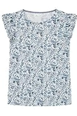 Springfield SPRINGFILED Camiseta Estampada Doble Volante, Camiseta Mujer, blue, S