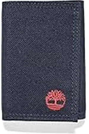 Timberland Billetera de nylon triple para hombre, Azul /flor y brillo, talla única