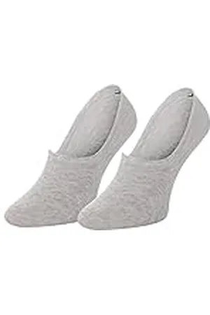 Tommy Hilfiger Women Footie, Middle Grey Melange, 35/38, Pack Of 2