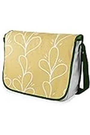 Bonamaison Bolso escolar de mensajero impreso digitalmente con correa caqui para estudiantes, bolsa cruzada, bolsa de mensajero, bolsa de hombro para la escuela, vuelta a la escuela, tamaño: 29 x 36
