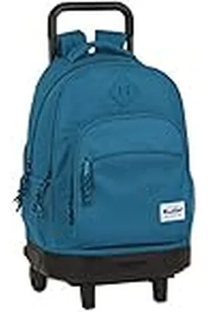 Blackfit8 Mochila Safta Escolar con Carro Incluido y Espalda Acolchada Egeo, 330x220x450mm - Mango telescópico|Ligera - Color