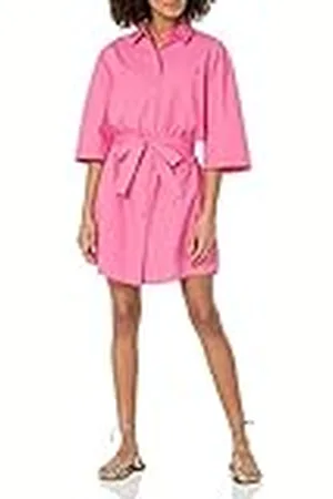 THE DROP Vestido camisero mini Dakota para mujer, con cinturón, , 5XL Grande