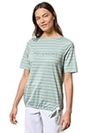 CECIL B322945 Camiseta de Rayas con Palabra, , XXL Mujeres