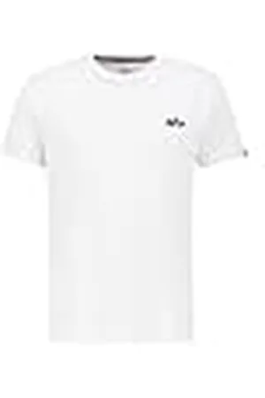 Alpha Industries Signature Puff Print BP T Camiseta, White, S para Hombre