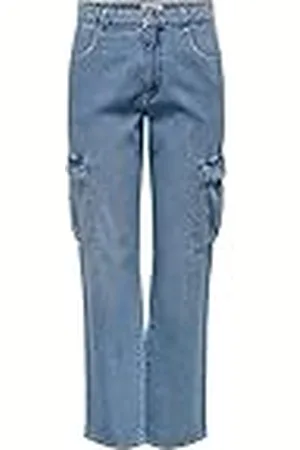 ONLY ONLRILEY HW STR Cargo DNM PIM875 Noos Pantalones Tipo, , 27W / 34L para Mujer