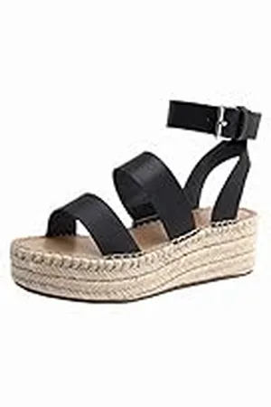 THE DROP Listilla Sandalias de Esparto con Plataforma y Tira al Tobillo, , 41