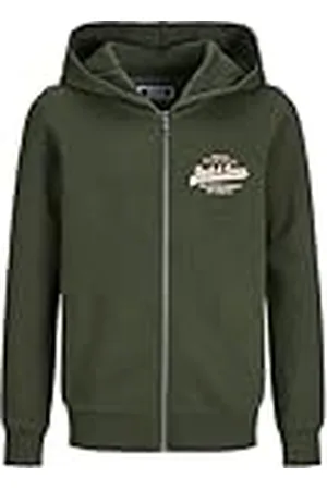 JACK & JONES JACK&JONES JUNIOR JJELOGO SWT Zip Hood 2COL 24/25 Noos MNI Chaqueta Sudadera, , 116 para Niños