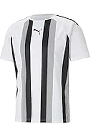 PUMA Teamliga Striped Jersey Shirt, Blanco/ Negro Rayado, XXL Hombre
