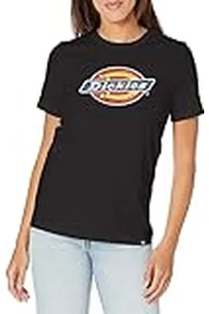 Dickies Mujer, Camiseta para Mujer en Tejido Grueso con Logotipo Tricolor, , S
