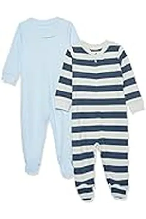 Amazon Pelele de algodón orgánico con pies para Dormir y Jugar (Anteriormente Amazon Aware) Unisex Bebés, Pack de 2, , Prematuro