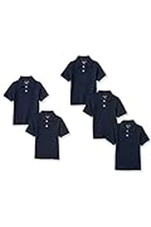 Amazon Polos de piqué de Manga Corta Niño, Pack de 5, , 10 años