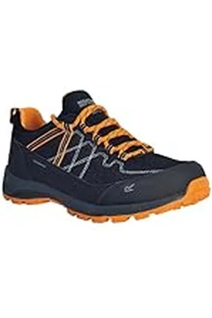 Regatta Samaris LiteLowII, Zapatos para Senderismo Hombre, Blk/FlameOrg, 46 EU