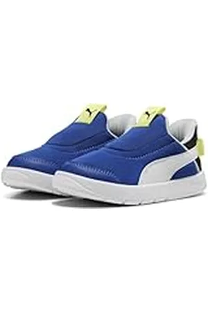 PUMA COURTFLEX V3 SLIPTECH INF, Zapatillas Unisex niños, Vivid Blue White Black, 27 EU