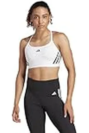 adidas Sujetador Deportivo Aeroreact para Mujer, Soporte Ligero, XLCD Blanco/Negro