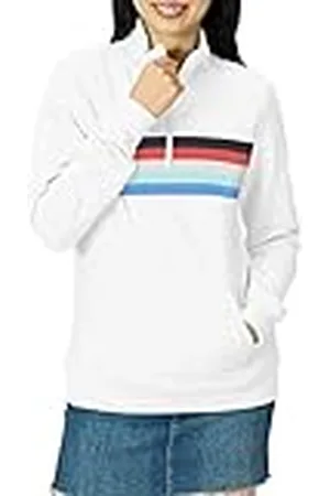 Amazon Top de Felpa de Manga Larga y Cremallera de un Cuarto (Disponible en Tallas Grandes) Mujer, , XL