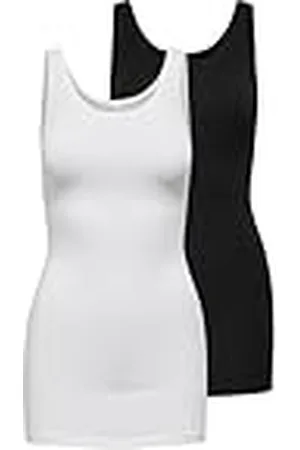 ONLY Onllive Love New Long Tank Top 2pk Noos, Camiseta sin Mangas Mujer, , 42 (Talla del Fabricante: X-Large)