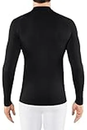 Falke Warm Zip camiseta Tight Fit Men Sport Ropa Interior, hombre, Warm Zip Shirt Tight Fit Men, negro, small