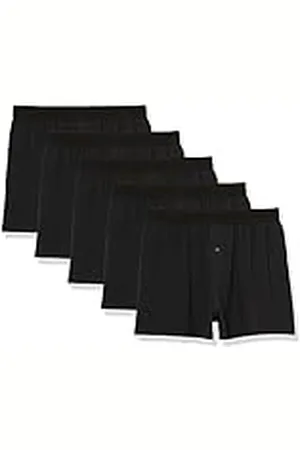 Amazon Bóxer de punto de algodón (disponibles en tallas grandes y largos especiales) Hombre, Pack de 5, , 3XL Grande