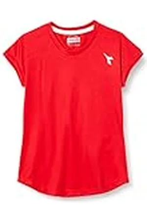 Diadora Team T-Shirt Mädchen-Rot, Weiß, XL Ropa de Abrigo, Niñas, , Extra-Large