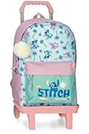 Disney Stitch Just Chill Mochila Escolar con Carro Portátil 15,6 Pulgadas 31,5x45x15 cms Poliéster by Joumma Bags