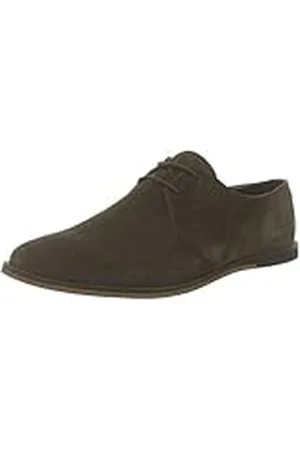 JACK & JONES JJ Drake Shoe Suede - Zapatos con Cordones de Cuero Hombre, Color marrón, Talla 46