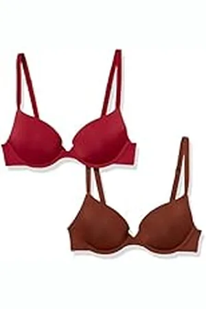 Amazon Sujetador Plunge con Forro Ligero Mujer, Pack de 2, , 120C