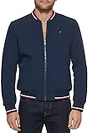 Tommy Hilfiger Chaqueta Bomber Ligera de Punto Acanalado Varsity, , XXXL para Hombre